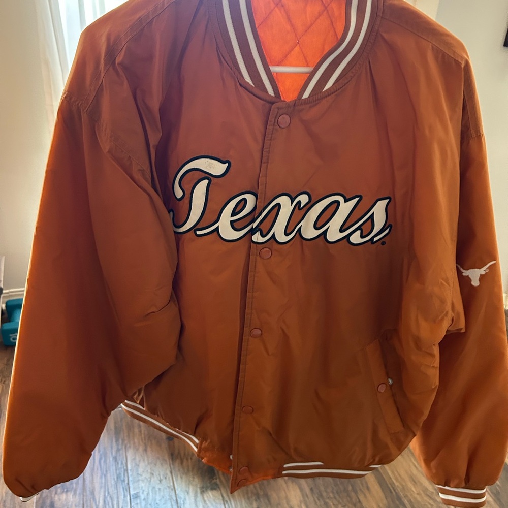 STARTER Texas Longhorns Orange Puffer Jacket